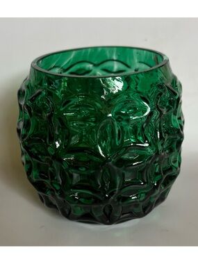 Glass Eye Studio Maritime Sea Haven Emerald  Handblown  Candle Holder